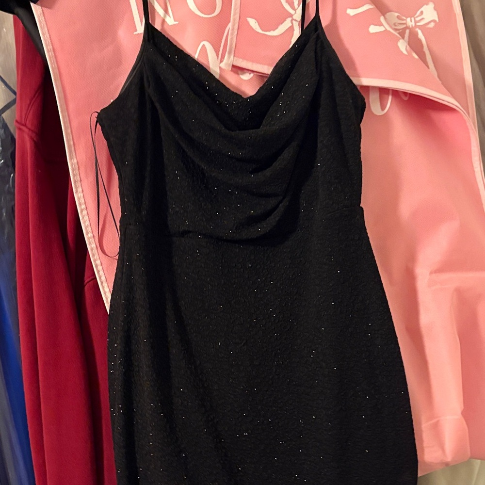 Windsor Black Sparkle Mini Dress